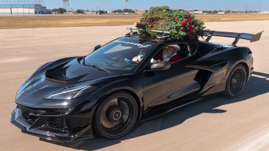 حمل درخت کریسمس با سرعت ۳۱۲ کیلومتر!