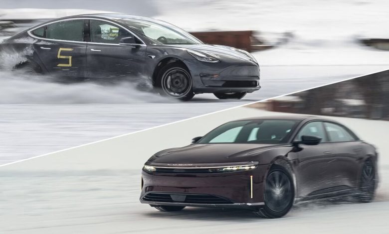 مالکان خودروهای برقی بخوانند / مشکل لیز خوردن در زمستان از اینجاست